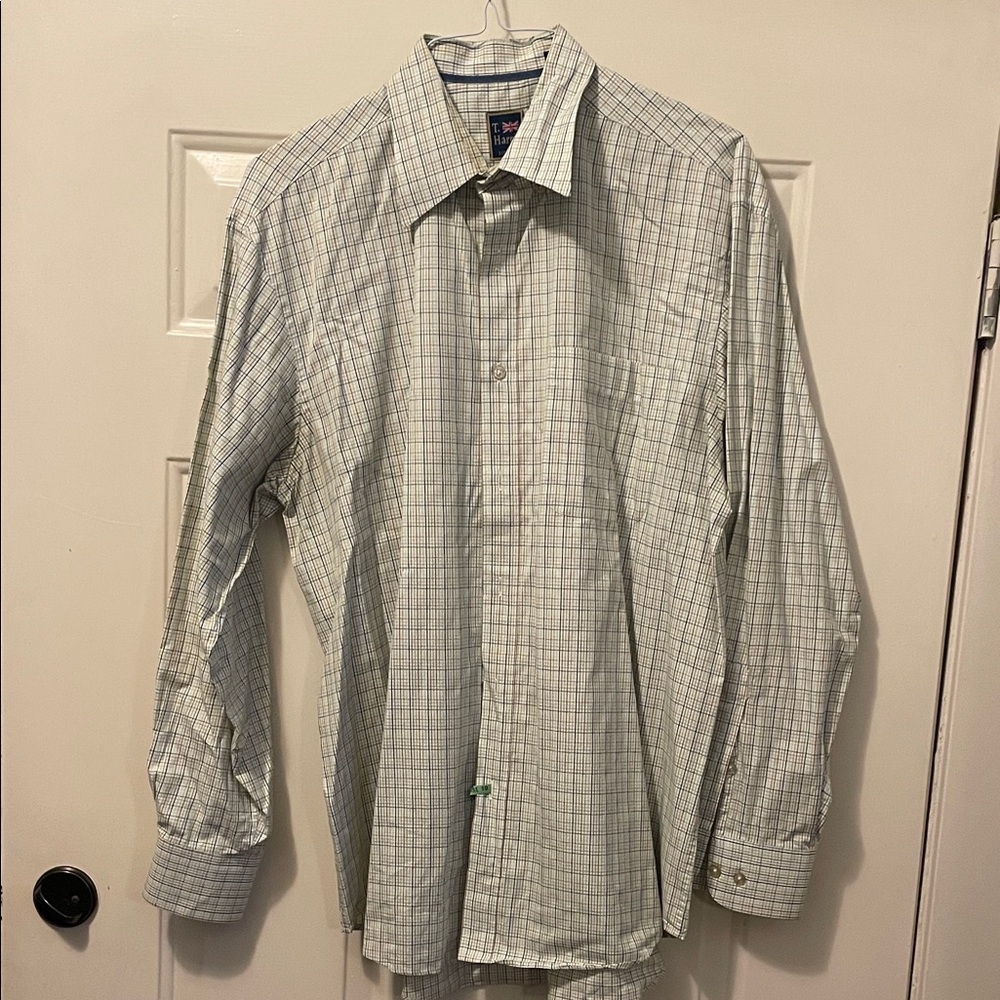 Men's Plaid Button-Down Shirt XL​​